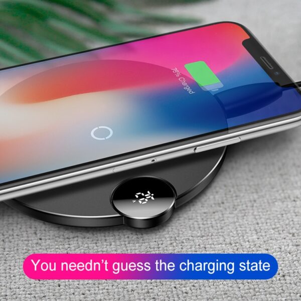 Baseus P21 Wireless Charger With Digital LED Display 15W Charging PAD