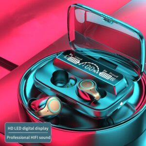 M18 TWS Wireless Bluetooth Earphones Waterproof HIFI Stereo Earbuds Wireless Sports Headphones With Charger Case