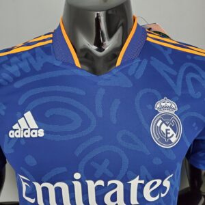 Real Madrid Away Kit Player Edition Season 2021-22 Football Jersey blue