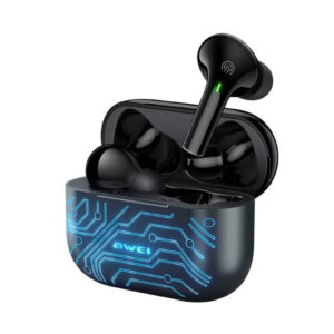 Awei T29 Pro True Wireless Games Earbuds With RGB Color Lighting Charging Case Blue