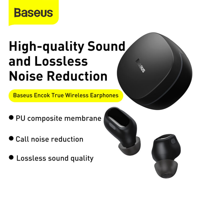 Baseus WM01 Enock True Bluetooth Earbuds Price in Bangladesh - BlackBud