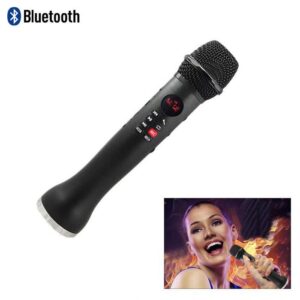 Microphone Speaker L-598 Handheld Wireless Microphone Speaker For Karaoke black