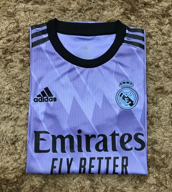 Real Madrid Away Kit 2022 Player Version Football Jersey Short Sleeves