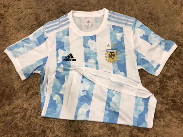 Argentina Home Jersey Player Edition Season 2020-2021 Copa Football Jersey Short Sleeves