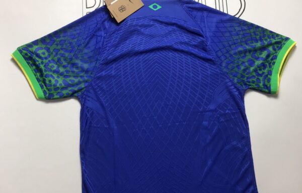 Brazil World Cup Jersey 2022 Away Player Edition Blue Breathable Short Sleeves Nike Jersey blue