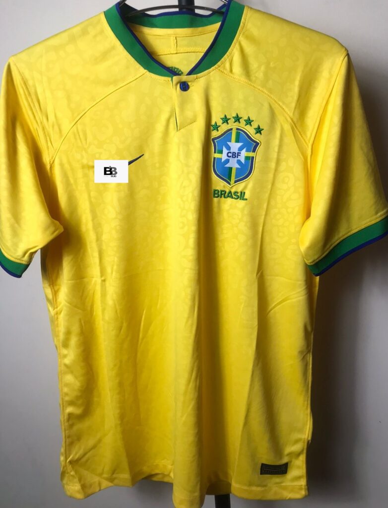 Brazil Worldcup Home Jersey Fan Version Short Sleeves - BlackBud