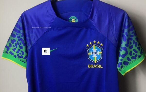 Brazil Qatar Worldcup Away Jersey Fan Version Qatar 2022 Short Sleeves