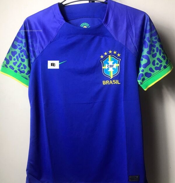 Brazil Worldcup Away Jersey Fan Version Qatar 2022 Blue