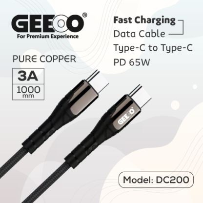 Geeoo 65W Fast Charging PD Cable Type-C to Type-C