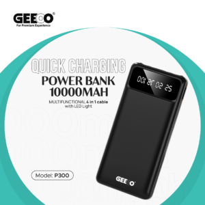 Geeoo p300 10000mAh Power Bank With LED Display