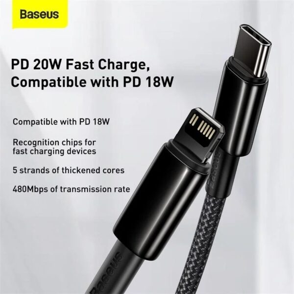 Baseus 20W Fast Charging Type-C to Lighting Data Cable For iPhone