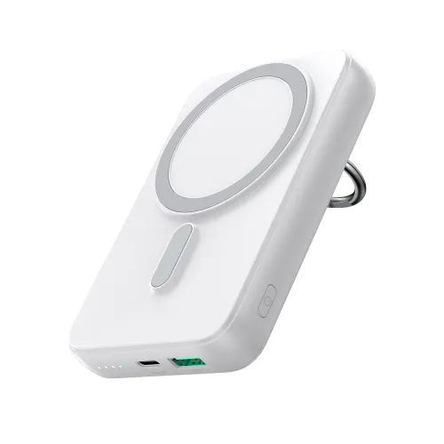 Joyroom JR-W050 20W 10000mah Magnetic Wireless Power Bank with Ring Holder White