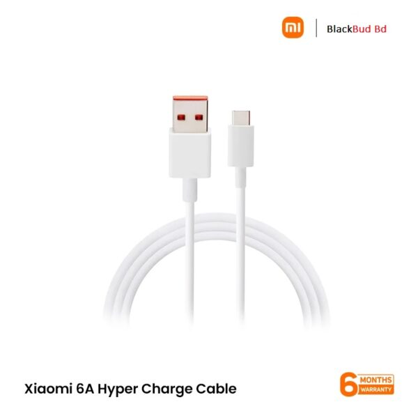 Original Xiaomi 6A Type-A to Type-C Cable 120W Hyper Charge Supported