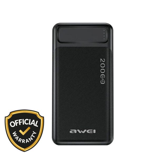 Awei P6K 20000mAh Fast Charging Power Bank Dual USB Port black