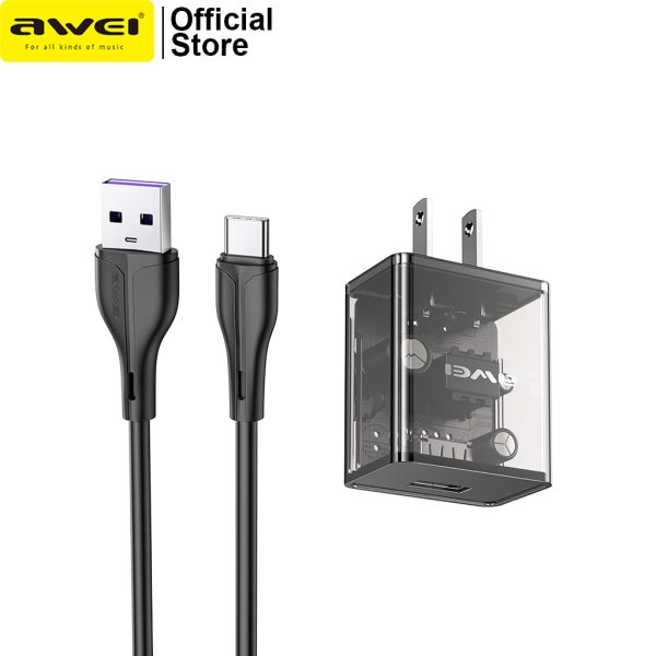 Awei C11T Type-C Transparent Fast Charger