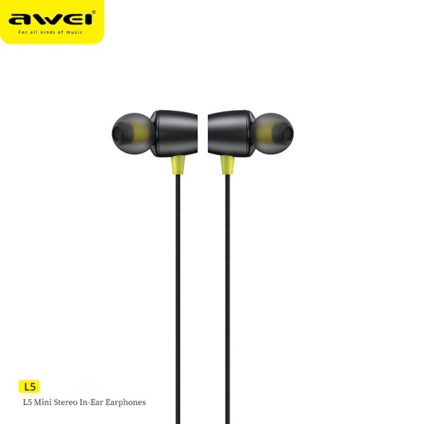 Awei L5 Sports In-ear Earphones With Mic black