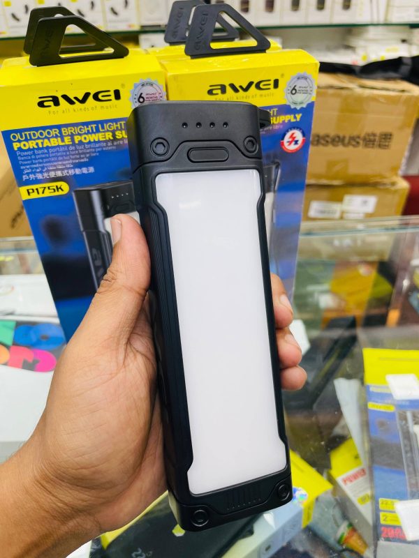 awei p175k 20000mah portable outdoor power bank with 25 lighting lamps