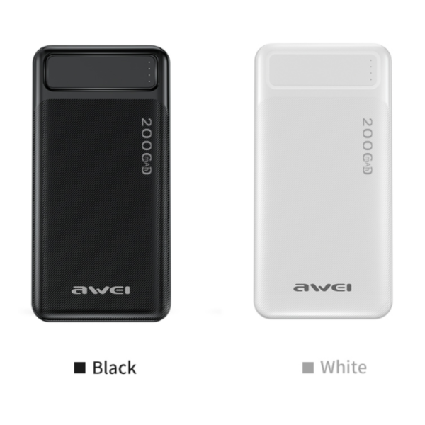 awei p6k power bank black and white