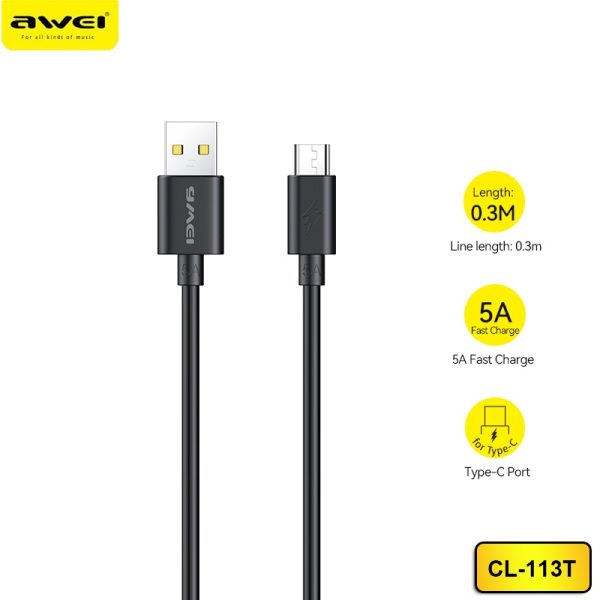 Awei CL-113T Fast Charging Date Cable - Type-C