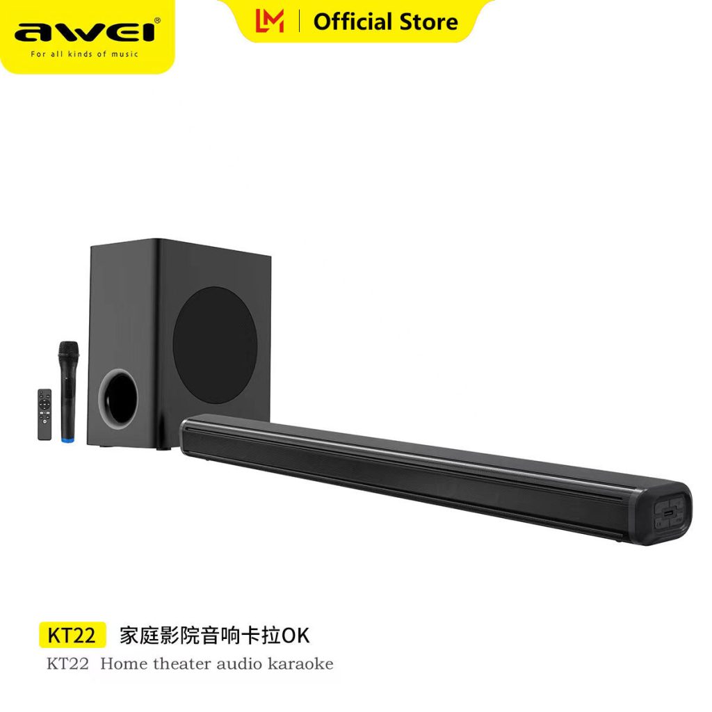 Awei KT22 2.1 Channel Black Bluetooth Speaker