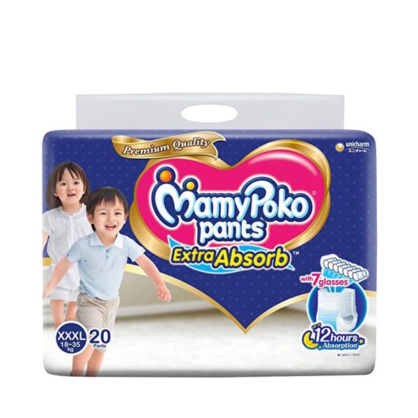 Mammy_Poko Pants Diaper Pant XXXL (18-35 kg), 20 Pcs Pack