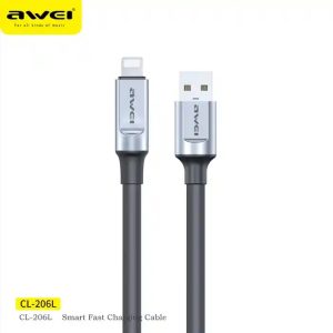 Awei CL-206L Fast Charging Lightning Cable For iPhone 2.4A USB Data Sync Cord