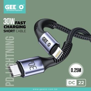 Geeoo DC22 30W Fast Charging Short Cable price in bd