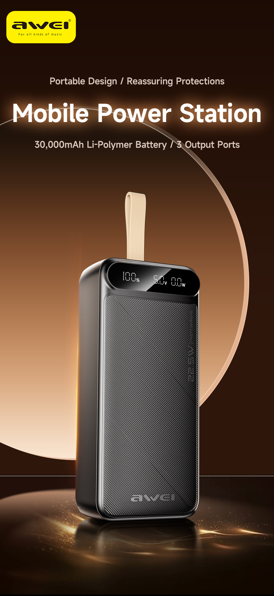 Awei PA-12 22.5W Fast Charging Power Bank Specification