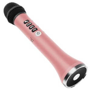 L698 Handheld Dynamic Mic Professional 15W Portable Wireless Bluetooth Karaoke Microphone pink