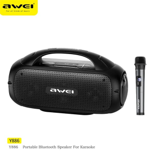 Awei Y886 Portable Outdoor Bluetooth Speaker for karaoke price in Dhaka, Bangladesh. BlackBud Bd best online gadgets shop in Dhaka, Bangladesh.