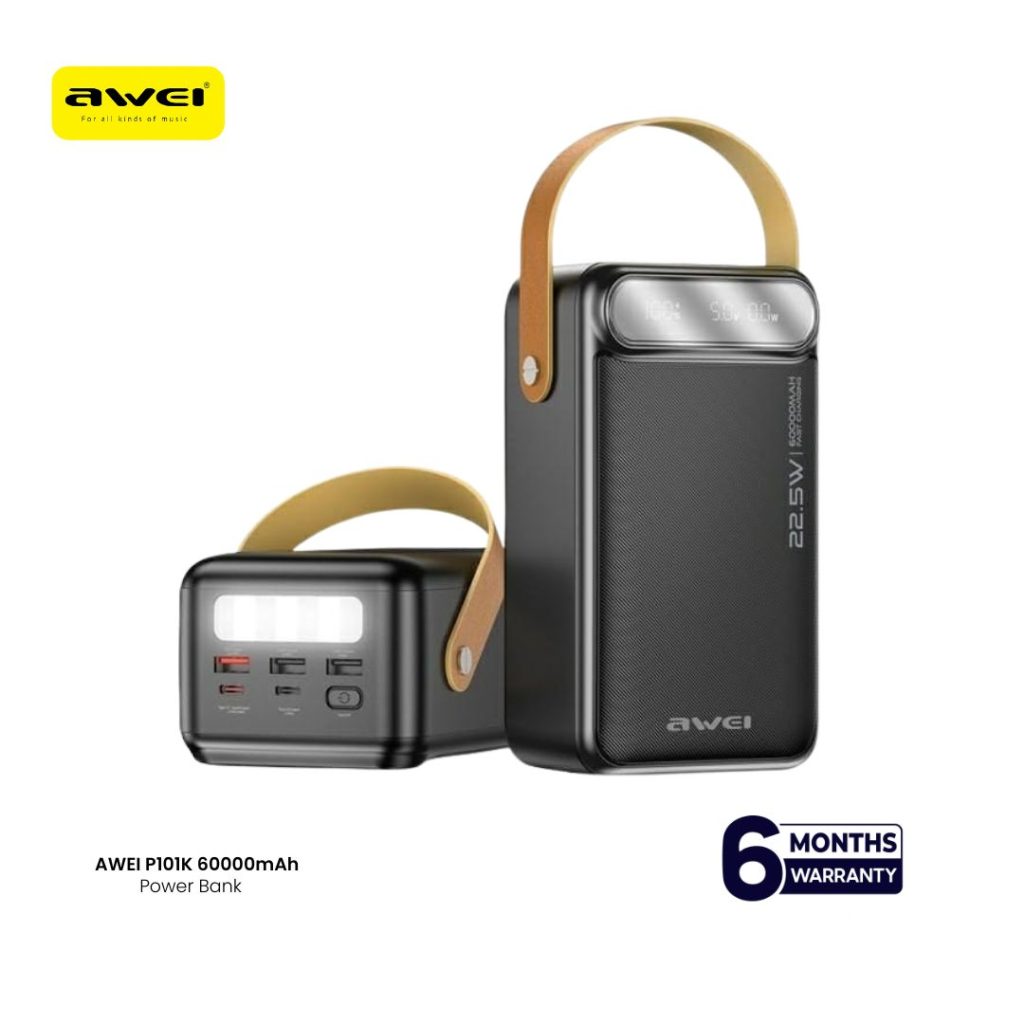 AWEI P101K 60000mAh 22.5w Fast Charging Power Bank price in Dhaka Bangladesh