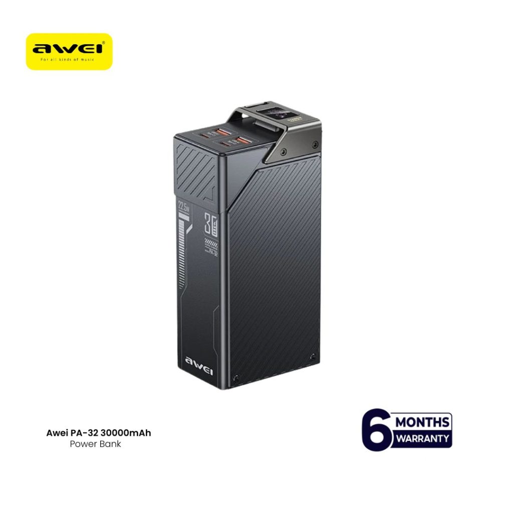 Awei PA-32 30000mAh Power Bank 22.5W Fast Charging Price in Dhaka Bangladesh.