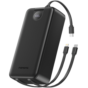 Foneng PX108 Power Bank 30000mAh With 3 Built-in Cables
