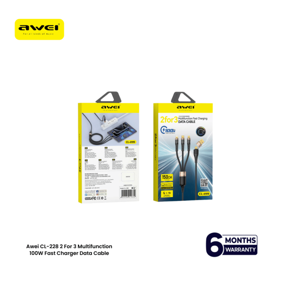 Awei CL-228 Multifunction 100W Cable price in Bangladesh