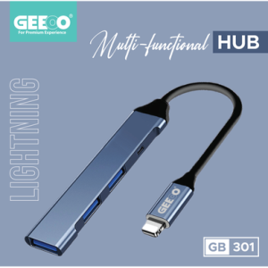 Geeoo GB301 Lightning 4 Ports USB Hub – Multifunctional Docking Station price in Bangladesh
