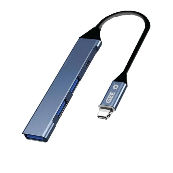 Geeoo GB301 Lightning 4 Ports USB Hub – Multifunctional Docking Station for Fast & Reliable Connectivity