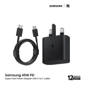 Samsung 45W PD Adapter USB-C to USB-C Cable (3pin) – Best Price in Bangladesh from BlackBud