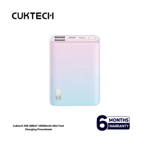 Buy Cuktech ZMI QB817 10000mAh Mini Power Bank with 22.5W Fast Charging at the best price in Bangladesh. Compact and powerful with USB-A & Type-C ports. Same-day delivery in Gulshan, Banani, Baridhara, DOHS, Bashundhara & Nikunja areas.