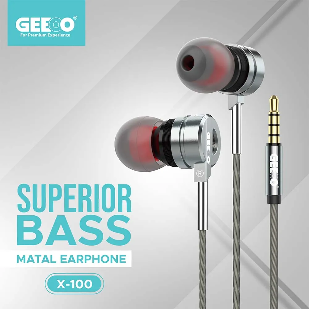 Geeoo X100 3.5mm In-Ear Wired Earphone