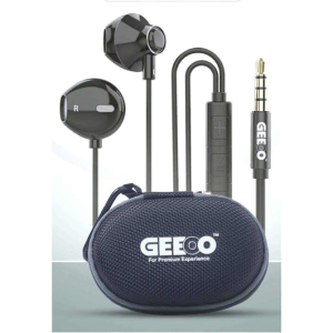 Buy GEEOO X-16 strong bass in-ear wired earphone with 10mm driver, clear sound, 3.5mm jack, and wide frequency response. Ideal for mobiles and tablets.